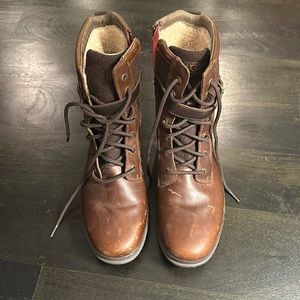 UGG Kesey Leather and Wool Waterproof boot with ankle strap